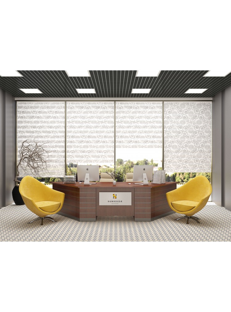 ZEBRA PERDE YUVARLAK MODERN DESENLİ